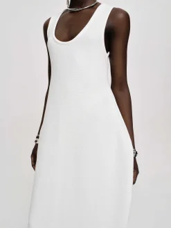 Women Source Unknown Clothing-Adua Vase Midi Dress, White