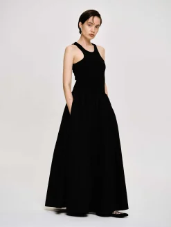 Women Source Unknown Clothing-Amal Drop Waist Racer Tank Dress, Black