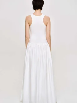 Women Source Unknown Clothing-Amal Drop Waist Racer Tank Dress, White