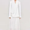 Women Source Unknown Accessories-Baia Boxy Wrap Blazer, White