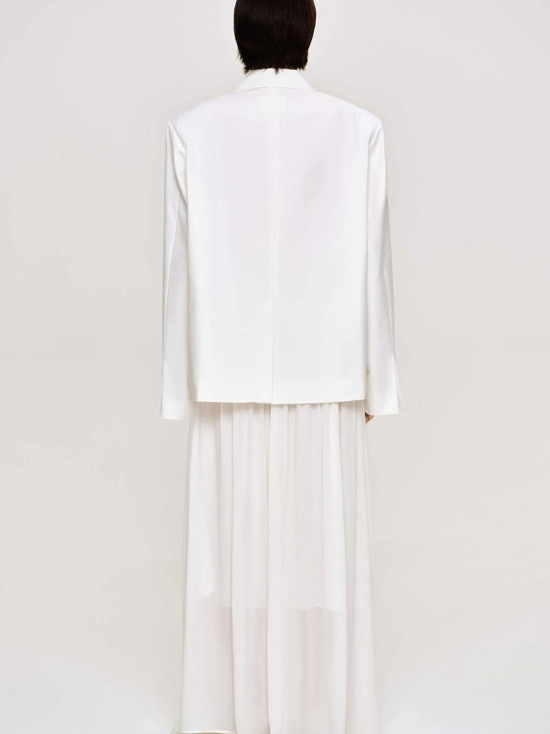 Women Source Unknown Accessories-Baia Boxy Wrap Blazer, White