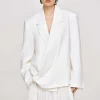 Women Source Unknown Accessories-Baia Boxy Wrap Blazer, White