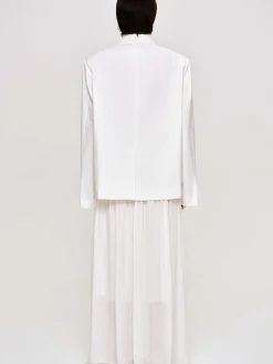 Women Source Unknown Accessories-Baia Boxy Wrap Blazer, White