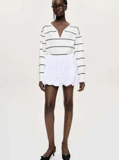 Women Source Unknown Bottoms-Balloon Miniskirt, White