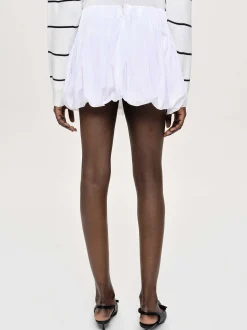 Women Source Unknown Clothing-Balloon Miniskirt, White