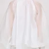 Women Source Unknown Accessories-Balloon Sheer Blouse, White