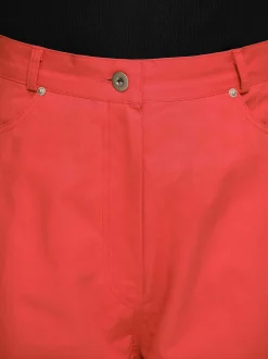 Women Source Unknown Bottoms-Barrel-Leg Pants, Red