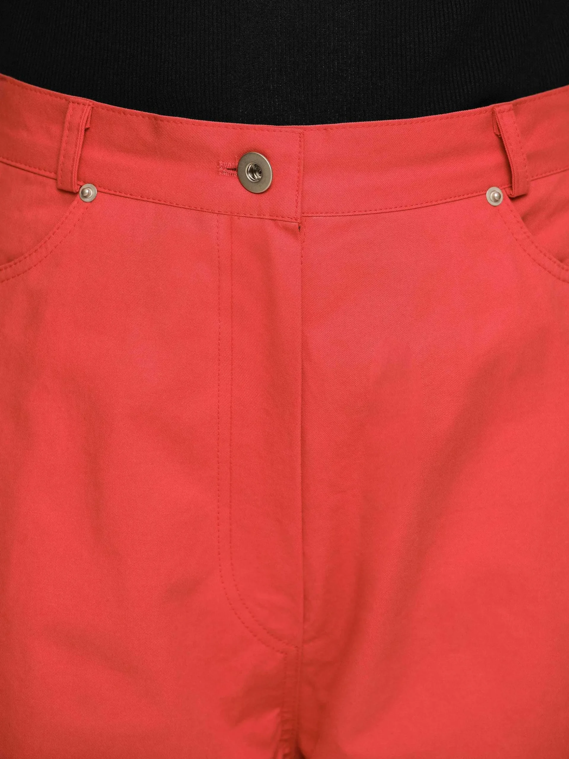 Women Source Unknown Clothing-Barrel-Leg Pants, Red