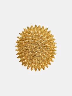 Women Source Unknown Clothing-Beaded Ball Earrings, Gold