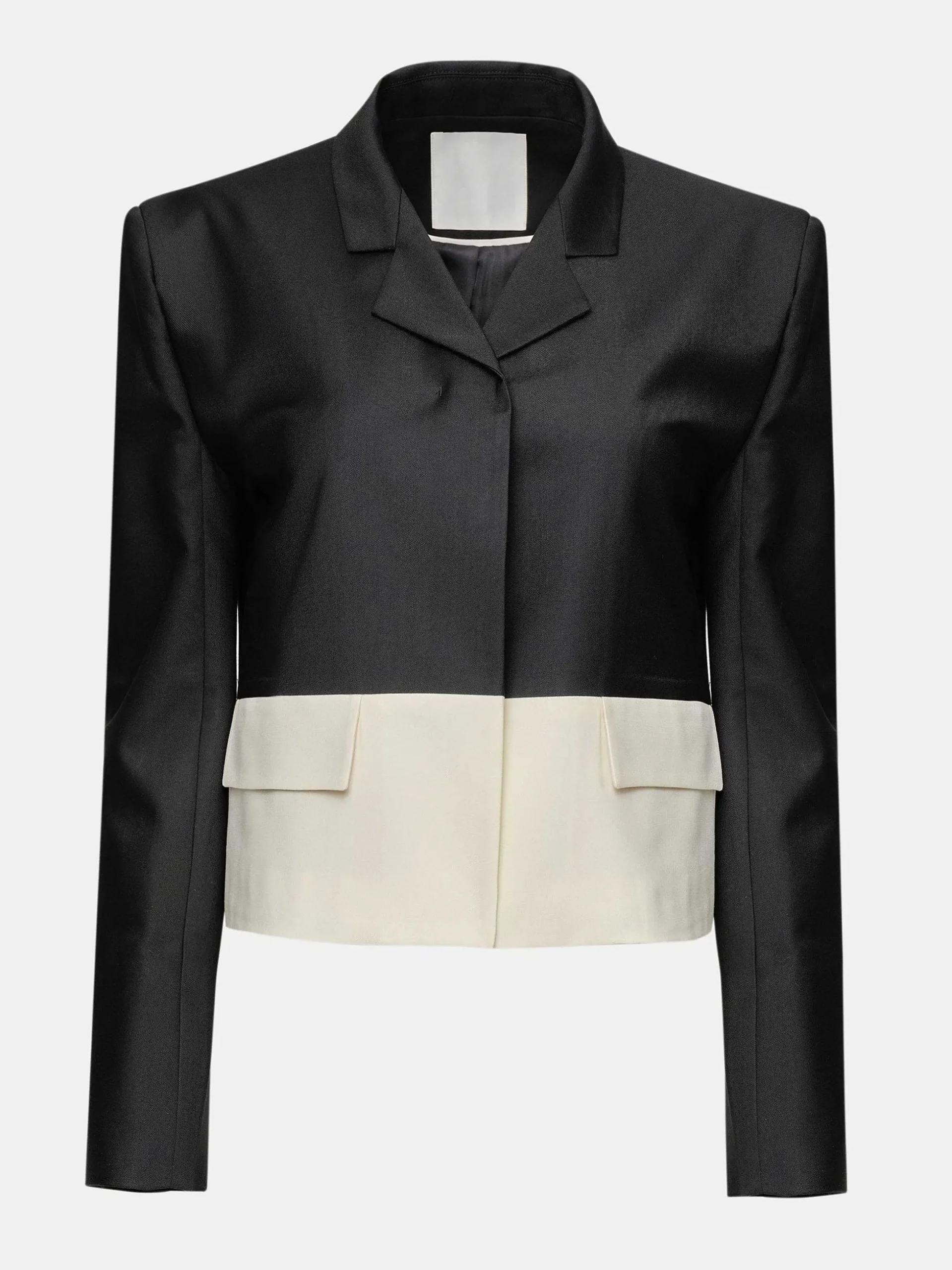 Women Source Unknown Accessories-Bicolor Blazer, Black/Ivory