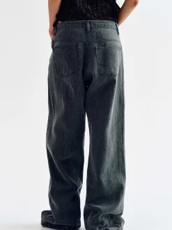 Women Source Unknown Clothing-Boyfriend Pigment Jeans, Sharkskin