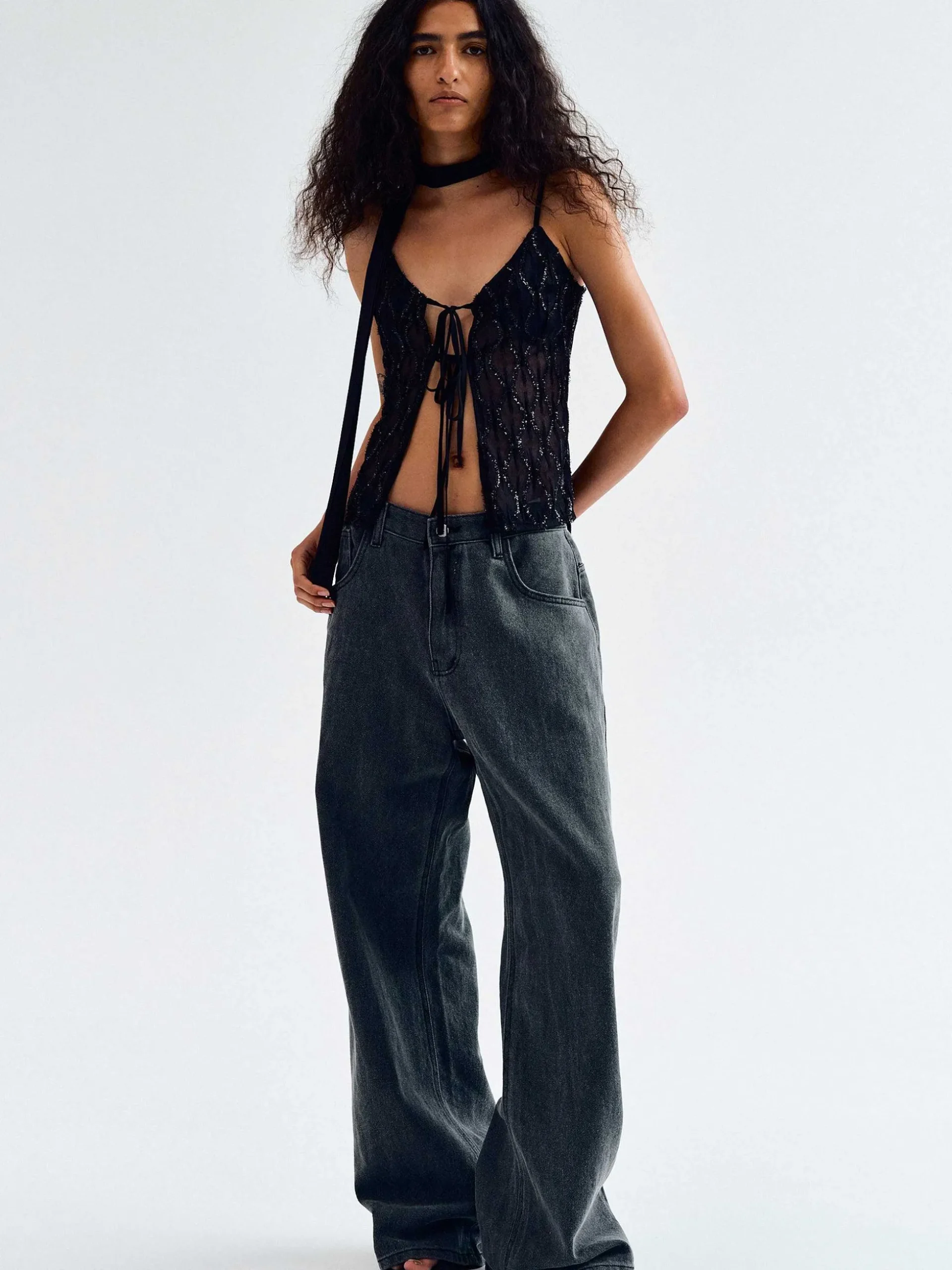 Women Source Unknown Denim-Boyfriend Pigment Jeans, Sharkskin