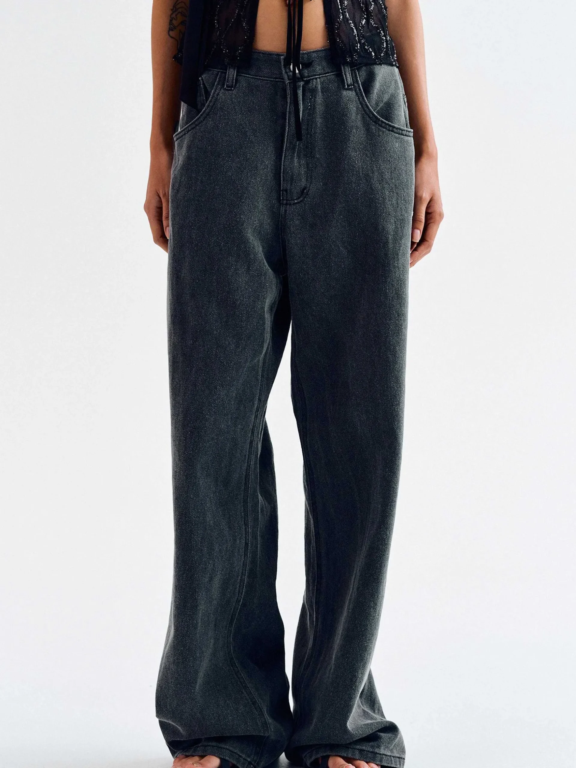 Women Source Unknown Denim-Boyfriend Pigment Jeans, Sharkskin
