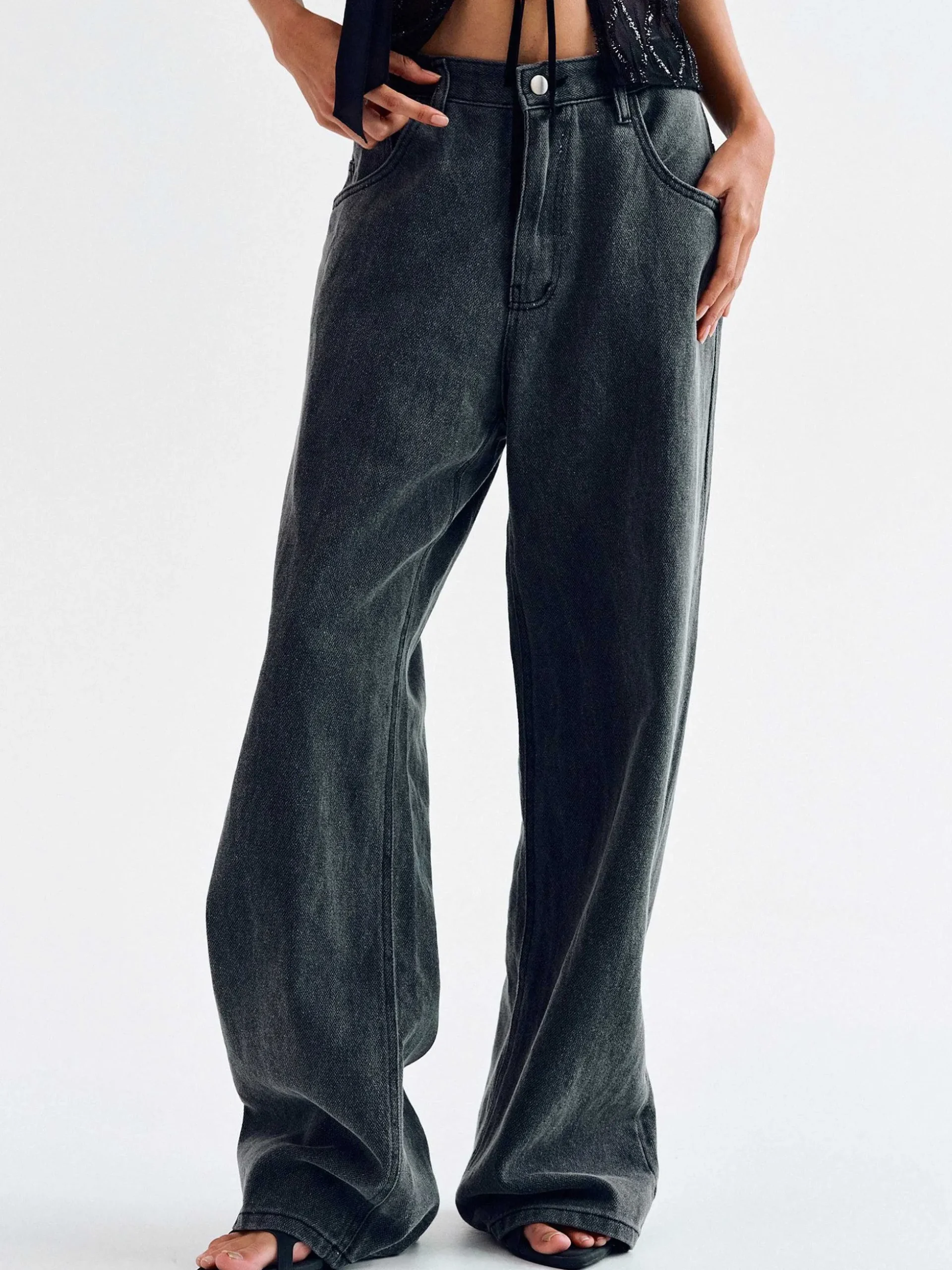Women Source Unknown Denim-Boyfriend Pigment Jeans, Sharkskin