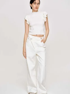 Women Source Unknown Knitwear-Bubble Rib Knit, White