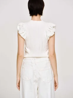 Women Source Unknown Knitwear-Bubble Rib Knit, White
