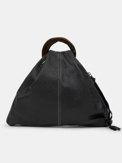 Women Source Unknown Shoes & Bags-Calfskin Triangle Tote, Black