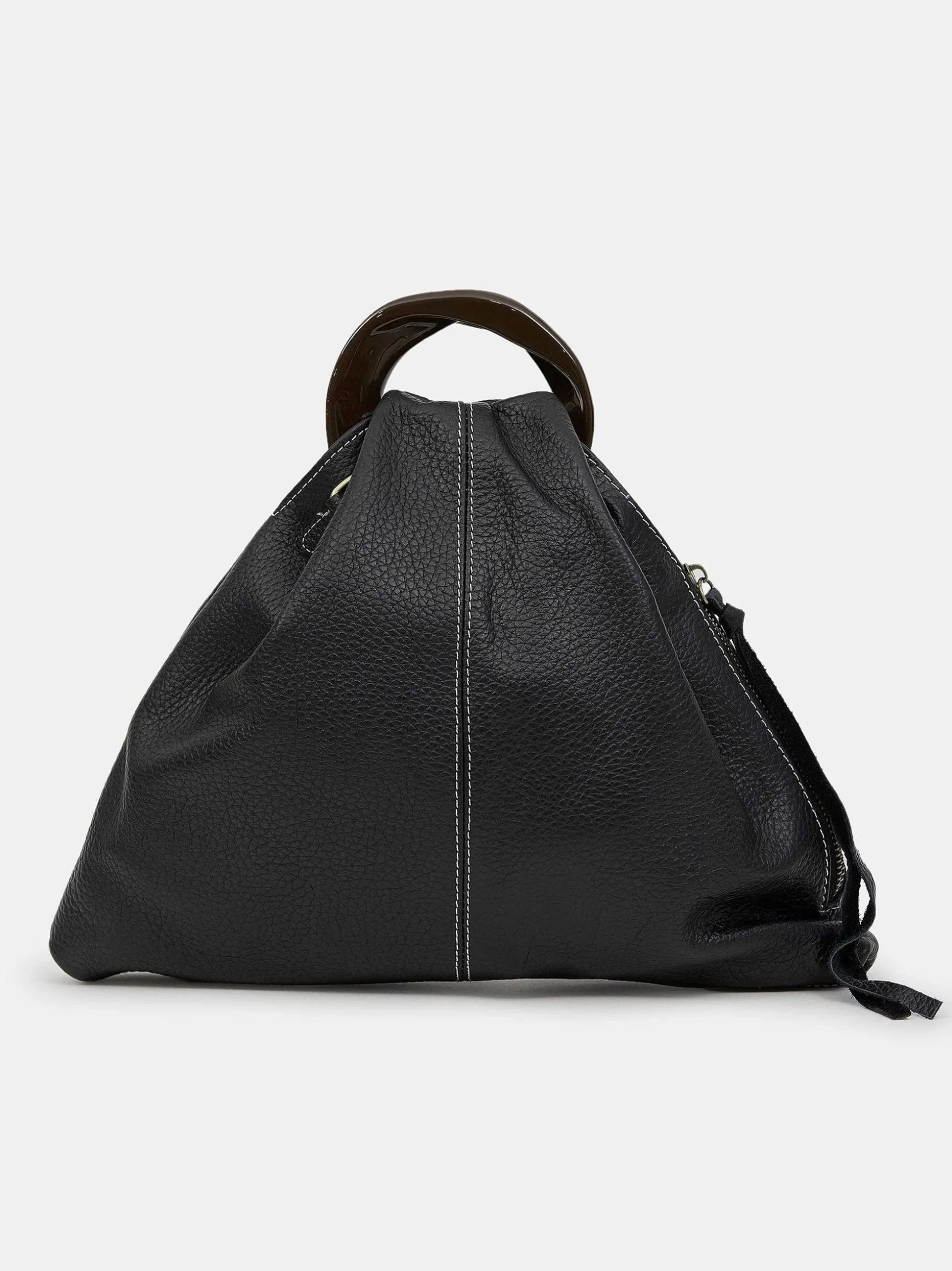 Women Source Unknown Shoes & Bags-Calfskin Triangle Tote, Black