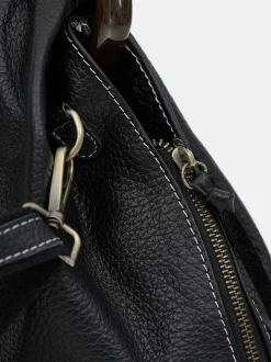Women Source Unknown Shoes & Bags-Calfskin Triangle Tote, Black