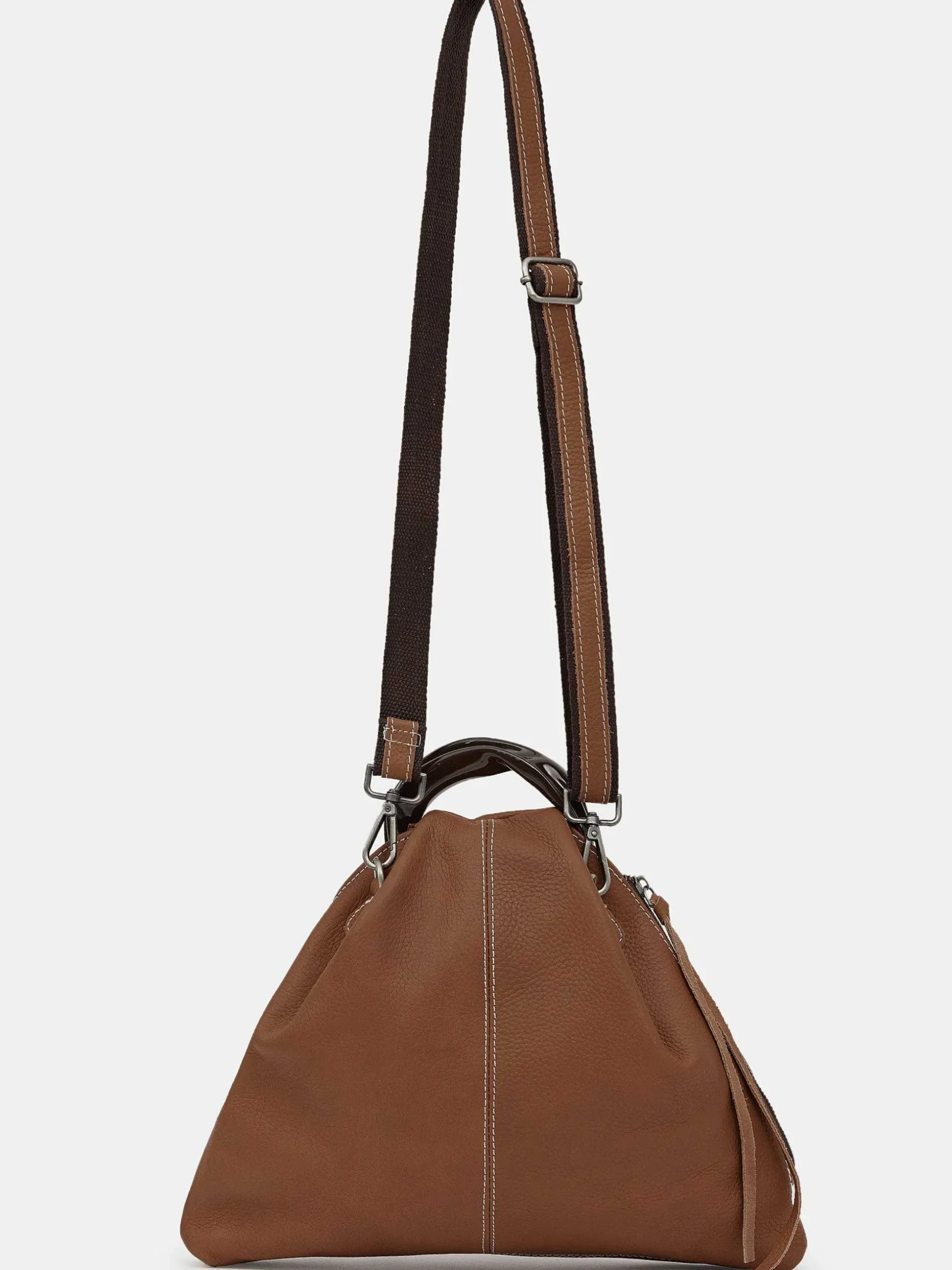 Women Source Unknown Shoes & Bags-Calfskin Triangle Tote, Brunette