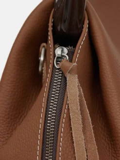 Women Source Unknown Shoes & Bags-Calfskin Triangle Tote, Brunette