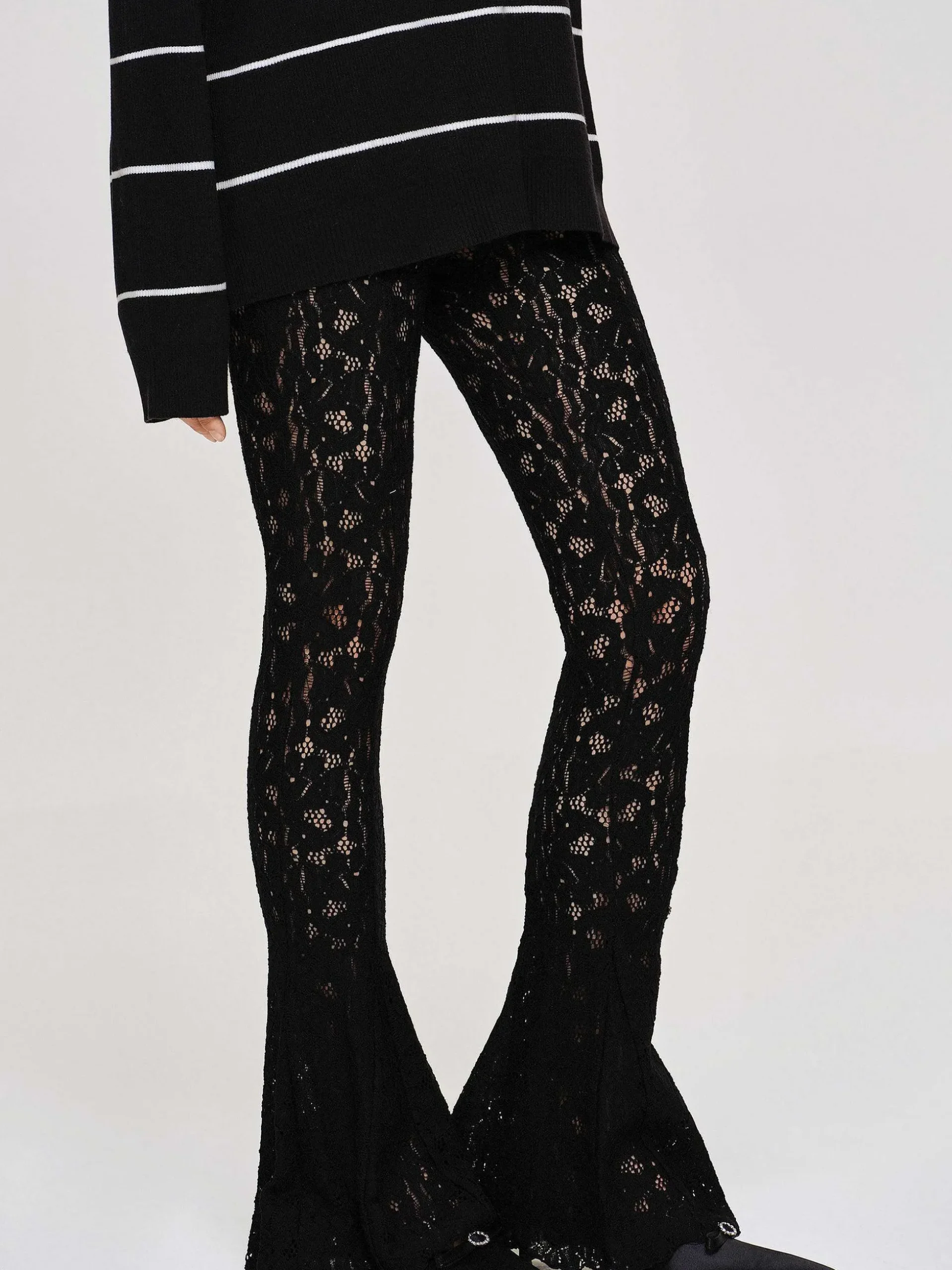 Women Source Unknown Accessories-Chantilly Lace Pants, Black