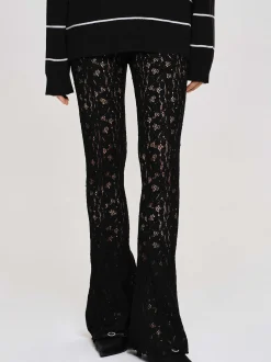 Women Source Unknown Accessories-Chantilly Lace Pants, Black