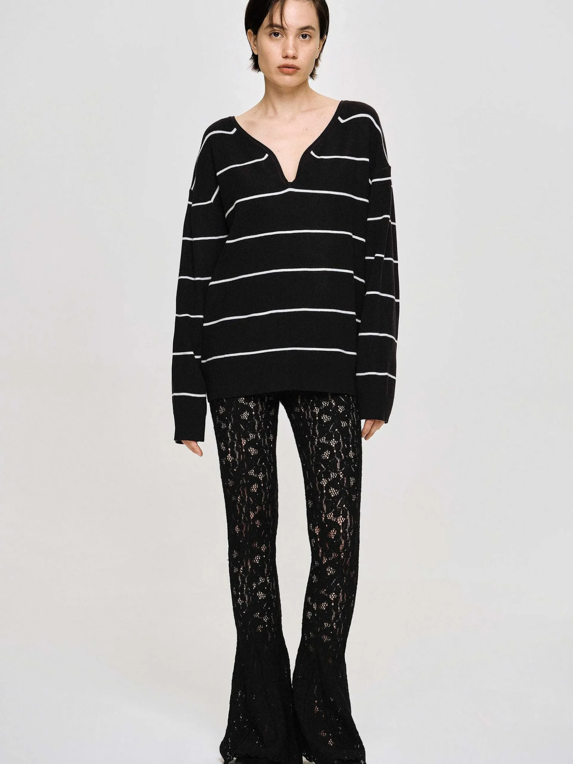 Women Source Unknown Accessories-Chantilly Lace Pants, Black