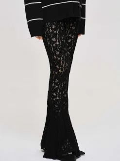 Women Source Unknown Accessories-Chantilly Lace Pants, Black