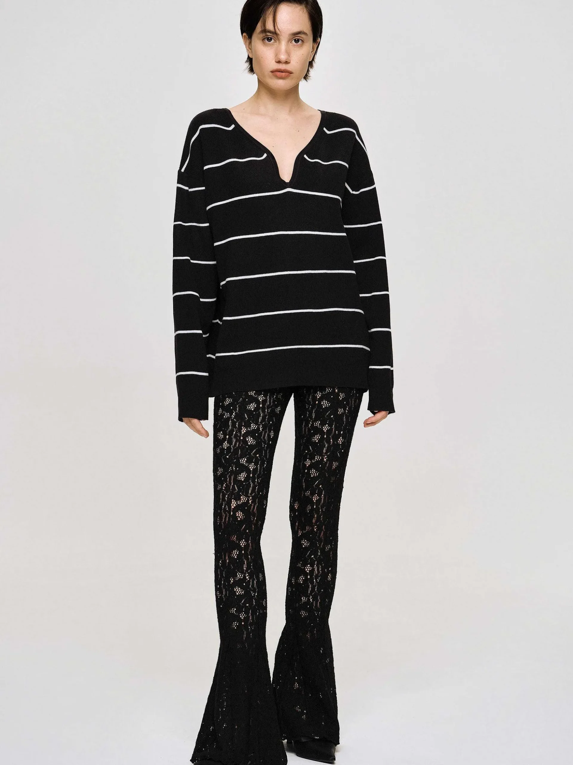 Women Source Unknown Accessories-Chantilly Lace Pants, Black