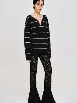 Women Source Unknown Accessories-Chantilly Lace Pants, Black