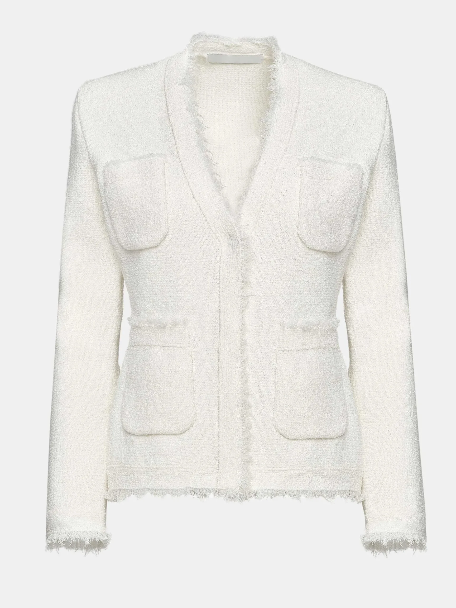 Women Source Unknown Accessories-Cinched Waist Cardigan, Natural White