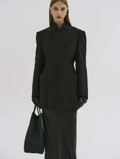 Women Source Unknown Outerwear-Corrin Wrap Blazer, Black