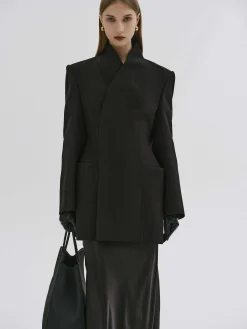 Women Source Unknown Outerwear-Corrin Wrap Blazer, Black