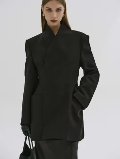Women Source Unknown Outerwear-Corrin Wrap Blazer, Black