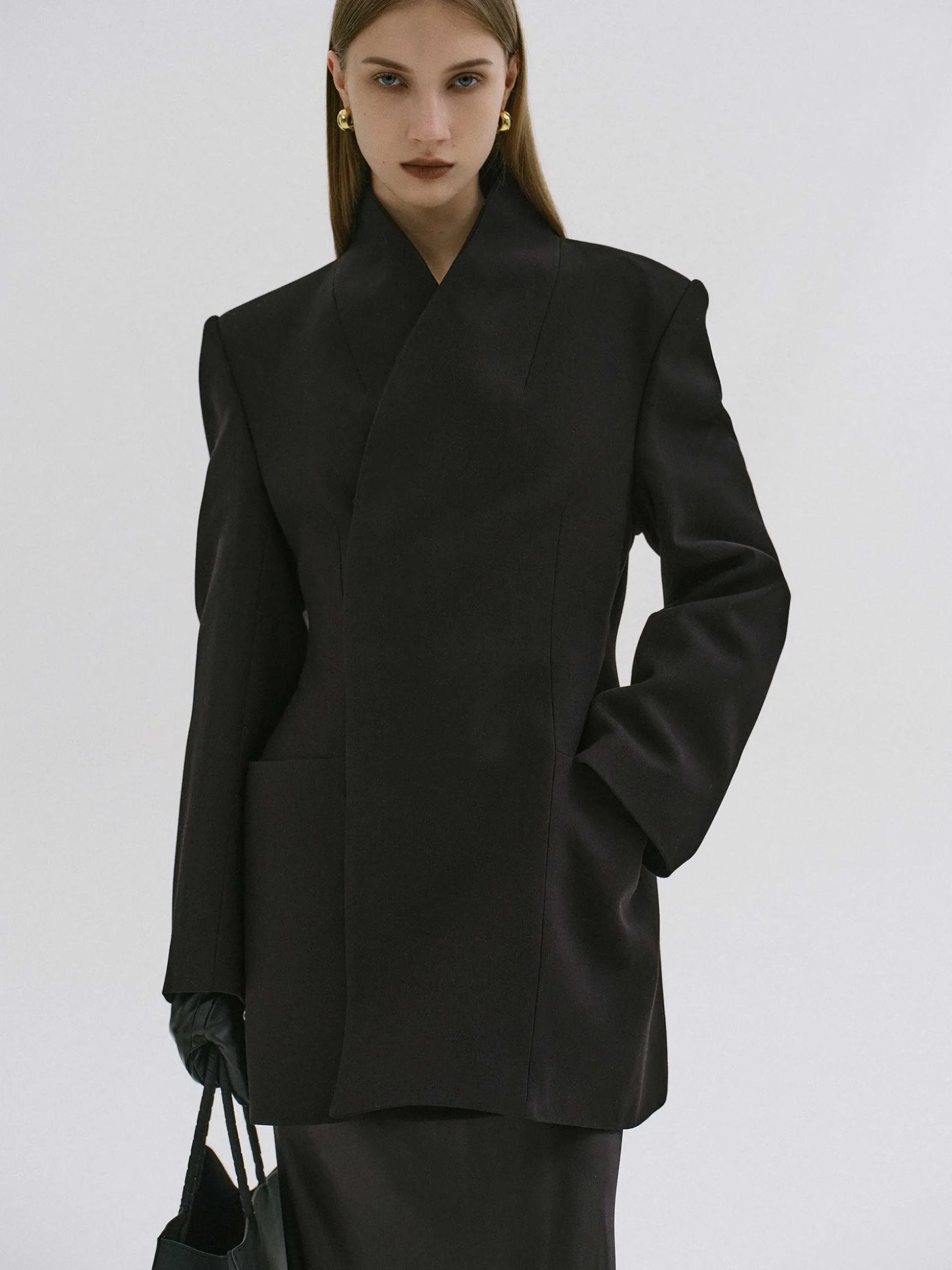 Women Source Unknown Outerwear-Corrin Wrap Blazer, Black