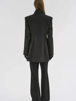 Women Source Unknown Outerwear-Corrin Wrap Blazer, Charcoal