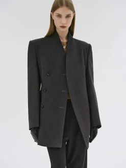 Women Source Unknown Outerwear-Corrin Wrap Blazer, Charcoal