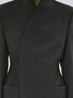 Women Source Unknown Outerwear-Corrin Wrap Blazer, Charcoal
