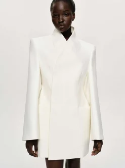 Women Source Unknown Outerwear-Corrin Wrap Blazer, Cream