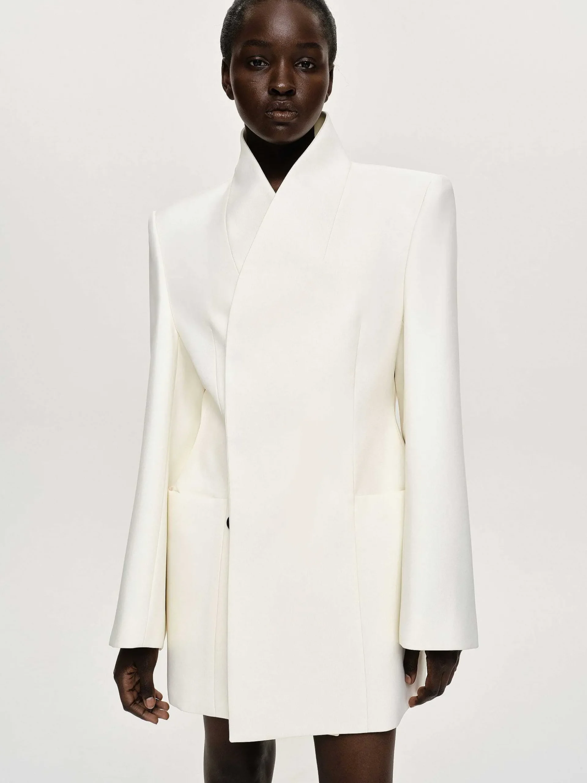 Women Source Unknown Outerwear-Corrin Wrap Blazer, Cream