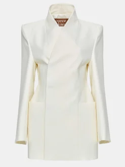 Women Source Unknown Outerwear-Corrin Wrap Blazer, Cream
