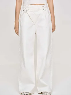 Women Source Unknown Clothing-Crossover Jeans, White