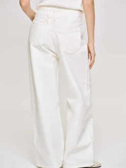 Women Source Unknown Clothing-Crossover Jeans, White