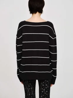 Women Source Unknown Knitwear-Deep V-Neck Sweater, Black