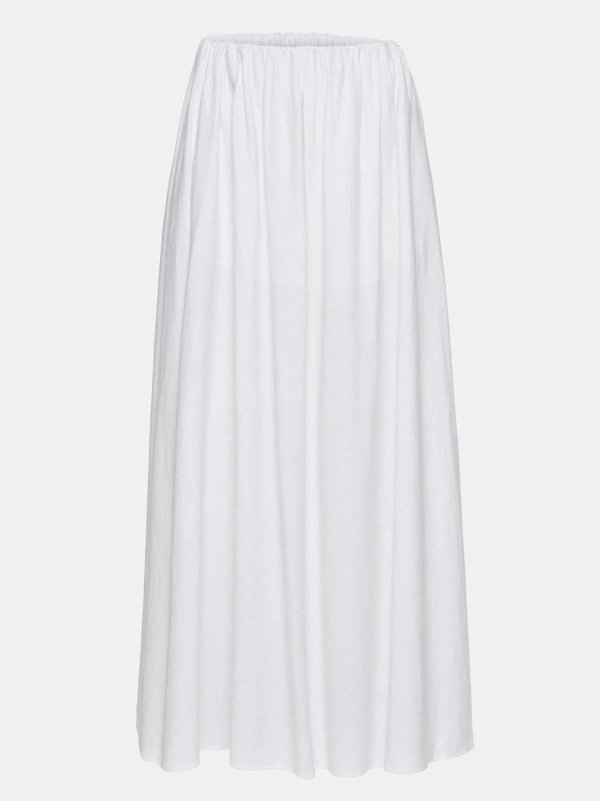 Women Source Unknown Clothing-Dhanila Floor-Length Linen Skirt, Optic White