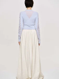 Women Source Unknown Bottoms-Dhanila Floor-Length Linen Skirt, Natural