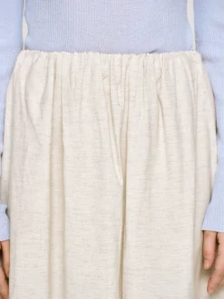 Women Source Unknown Clothing-Dhanila Floor-Length Linen Skirt, Natural