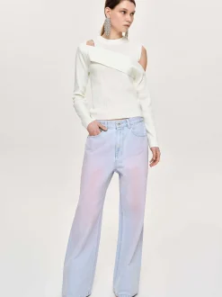 Women Source Unknown Knitwear-Draped Cut-Out Knit, White