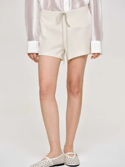 Women Source Unknown Bottoms-Drawstring Shorts, Alabaster